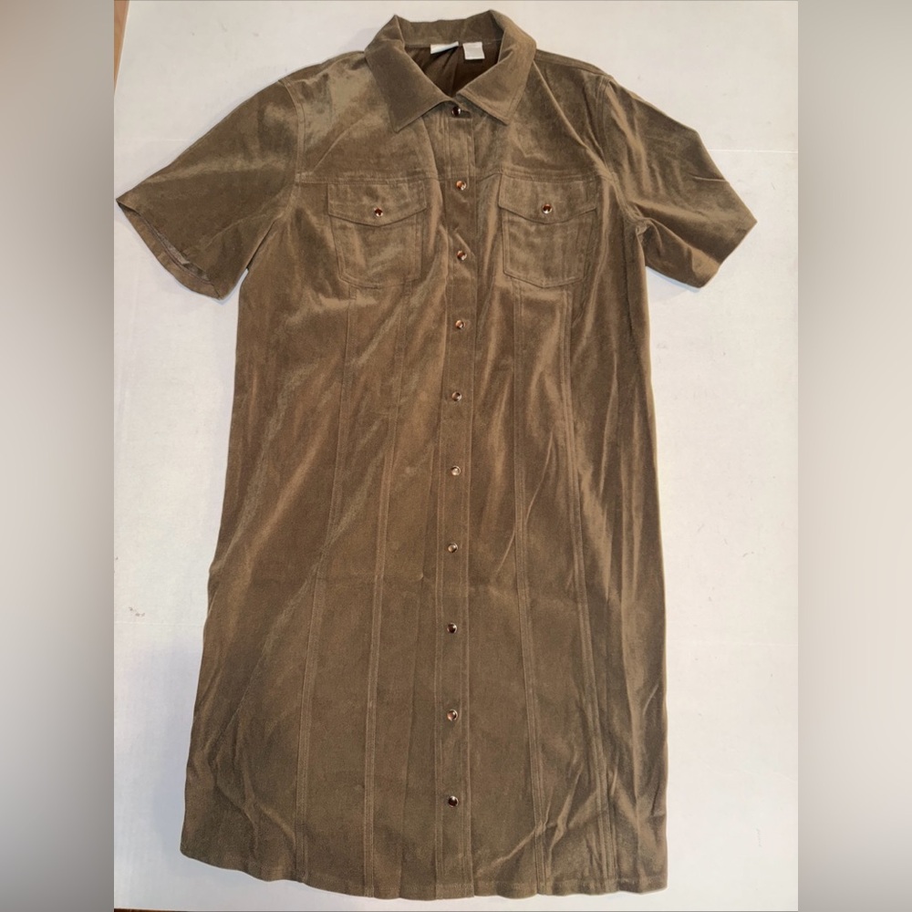 Studio C Plus Woman's Brown Short Sleeve Dress Size 16W